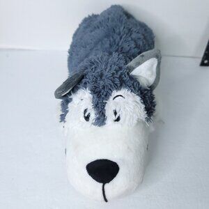 Flip a Zoo Husky Dog Polar Bear 18" Plush Convertible Stuffed Animal